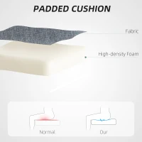 HOMCOM Armless Computer Desk Chair, Fabric Swivel Office Chair, Makeup Vanity Chair with Height Adjustable, Wheels, for Home Study Bedroom, Grey(m-4)