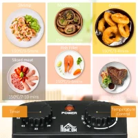 HOMCOM 3 Litre Stainless Steel Deep Fat Fryer with Adjustable Temp, 60min Timer, Viewing Window and Safety Cut Out, 2000W(m-4)