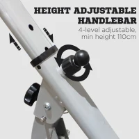 HOMCOM Stepper w/ Handle Hand Grip Workout Fitness Machine For Fitness Aerobic Exercise Home Gym Grey(m-5)