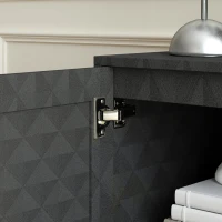 HOMCOM Modern Sideboard, Freestanding Sideboard Storage Cabinet with Adjustable Shelf and 2 Doors for Living Room, Grey(m-7)