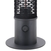 Outsunny Table Top Patio Tower Heater with Cool Touch Felt Mesh Cover, 1.2kW Infrared Outdoor Electric Heater with IP54 Rated Weather Resistance, Tip Over Safety Switch, 1.8 m Power Cord, Φ20 x 65 cm(m-9)
