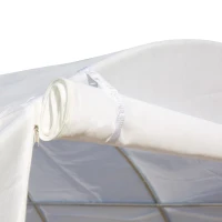 Outsunny Serra a Tunnel 3x3x2m con Porta e 6 Finestre, Doppia Copertura in PE e Struttura in Acciaio(m-8)