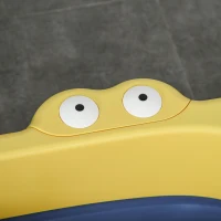 HOMCOM Baby Bathtub for 0-6 Years Collapsible Non-Slip Portable with Stool Seat for Newborns Infants Toddlers Kids - Yellow(m-9)