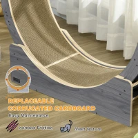PawHut Cat Wheel with Brake, Scratching Pads - Grey(m-7)