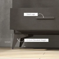 HOMCOM Velvet-Feel Chest of Four Drawers - Brown(m-7)