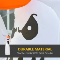 HOMCOM 6FT 1.8m LED Halloween Inflatable Decoration Floating Ghost & Pumpkin Party Outdoors Yard Lawn(m-5)