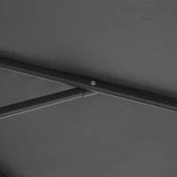 Outsunny Ombrellone da Giardino 3x2.5 m a Braccio e Inclinabile con Manovella, in Acciaio e Poliestere Grigio(m-9)