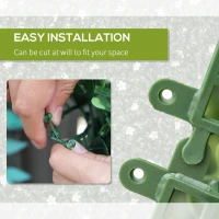 Outsunny 12PCS Artificial Boxwood Wall Panels 50cm x 50cm Rhododendron Privacy Fence Screen Faux Hedge Greenery Backdrop for Home Garden Backyard Balcony(m-7)