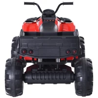 HOMCOM Vehículo Eléctrico de Batería para Niños +3 Años con Bontones Musicales con MP3 con Luces Doble Carga 30kg 118x80x80cm(m-7)