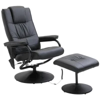 HOMCOM Fauteuil de Massage Vibration Electrique Relaxation avec Chauffage Noir(m-9)