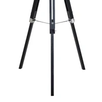 HOMCOM Lampadaire trépied style industriel hauteur réglable abat-jour ajustable E27 40W max. 65 x 65 x 108-152 cm bois métal noir et doré(m-8)