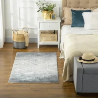 HOMCOM Grey Rug, Modern Render Area Rugs, Large Carpet for Living Room, Bedroom, Dining Room, 150 x 80cm(m-10)