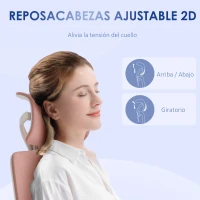 Vinsetto Silla de Malla Giratoria Silla de Escritorio Basculante con Respaldo Alto Reposacabezas Reposabrazos 62x58x133 cm Rosa(m-4)