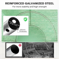 Outsunny 300 x 195cm Walk-In Tunnel Greenhouse - Green(m-8)