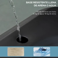 HOMCOM Canasta de Baloncesto con Altura Ajustable 258-314 cm Aro de Baloncesto con Ruedas y Base Rellenable Negro y Rojo(m-5)