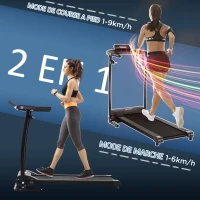 HOMCOM Tapis électrique de course pliable 1-9 Km/h 500 W écran LCD 3 programmes noir(m-4)