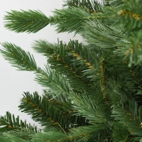 HOMCOM Árbol de Navidad Ø105x210 cm Artificial con 934 Ramas PE Tridente y PVC Individual y Base Plegable Árbol Navideño Decorativo Exteriores Interiores Verde(m-9)
