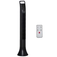 HOMCOM 36'' Freestanding Tower Fan, 3 Speed 3 Mode, 7.5h Timer, 70 Degree Oscillation, LED Panel, 5M Remote Controller, Black(m-1)