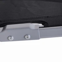 Outsunny Fauteuil Chaise Longue à Bascule Design Contemporain dim. 117L x 62l x 91H cm alu. Polyester Noir(m-9)