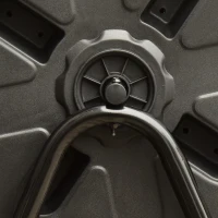 Outsunny 160L 360° Rotating Dual Chamber Composter - Orange(m-9)