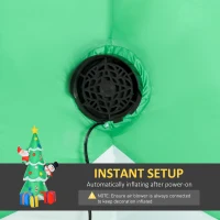 HOMCOM 7FT Christmas Inflatable Tree LED Lighted for Indoor Outdoor Decoration(m-6)