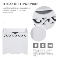 HOMCOM Mobiletto da Bagno in Legno(m-8)