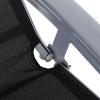 Outsunny Bain de Soleil transat de jardin chaise longue Design Contemporain inclinable Multi-Positions avec Matelas et tétière dim. 170L x 64l x 82H cm alu textilène Beige(m-9)