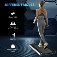 HOMCOM Electric Treadmill Walking Machine 735W Motorised Walking Treadmill 1-6km/h Aerobic Exercise Walking Pad w/ LED Display & Remote Control(m-8)