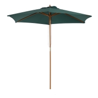 Outsunny Ombrellone da Giardino 2.5x2.3 m a 6 Stecche Verde Scuro