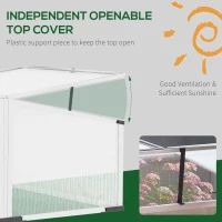 Outsunny Aluminium Cold Frame Greenhouse, Polycarbonate Grow House with Independent Opening Tops for Flower, Vegetable, Plants, 120 x 100 x 41cm, Silver(m-5)