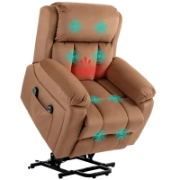 HOMCOM Eight Massage Point Electric Reclining Lift Chair, with Remote - Brown(m-11)