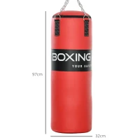 SPORTNOW Sac de frappe suspendu adulte poing 20kg avec chaîne en Acier à 4 Points et mousquetons, gants inclus(m-3)