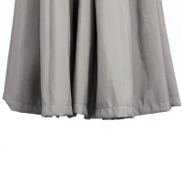 Outsunny Parasol déporté rond inclinable manivelle piètement mât métal. dim. Ø 2,96 x 2,6H m polyester haute densité gris(m-8)