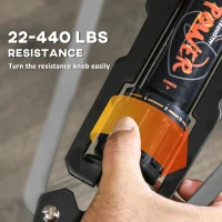 SPORTNOW Twister Arm Exerciser, Adjustable 22-440lbs Hydraulic Power Exerciser, Home Chest Expander, Strength Training Fitness Equipment for Arm, Chest, Bicep, Abdomen, Shoulder(m-4)