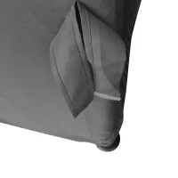 Outsunny 3 x 3(m) Patio Gazebo Canopy Garden Pavilion Tent Shelter Marquee with 2 Tier Water Repellent Roof, Mosquito Netting and Curtains, Aluminium Frame, Dark Grey(m-9)