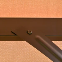 Outsunny Pergola rétractable 3L x 3l x 2H m structure métal époxy anticorrosion noir double toile polyester haute densité beige(m-9)