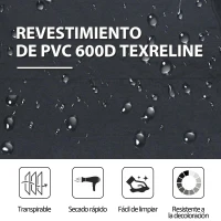 Outsunny Cama de Acampada Plegable con Marco Metálico Carga 136 kg para Playa Senderismo 193x64x40 cm Negro(m-4)