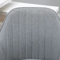 Vinsetto Lot de 2 chaises de bureau contemporain dossier accoudoirs striés hauteur réglable pivotant 360° piètement chromé(m-8)