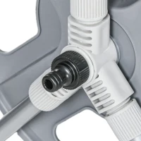 Outsunny Avvolgitubo da Giardino a Parete e Autoportante per 40m di Tubo con Manovella, Grigio(m-9)