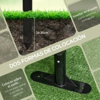 Outsunny Valla de Jardín de Acero con Revestimiento de PE 2 Modos de Instalación 93x22x120 cm Marrón(m-6)