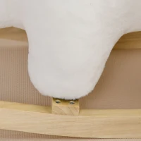 HOMCOM Ours à bascule pour enfant jeux jouet à bascule avec sons pour 3 - 6 ans socle en bois blanc(m-8)