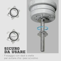 SPORTNOW Bilanciere da Squat, Stacchi da Terra e Sollevamenti, per Pesi da Ø2.5 cm da 100kg mx, in Acciaio, Ø2.5x170 cm, Argento(m-6)