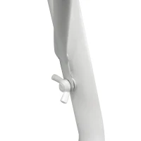 Outsunny Tavolino da Ringhiera Pieghevole con 3 Altezze Regolabili in Metallo, 60x45x50cm, Bianco(m-9)