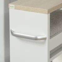 kleankin Lot de 2 chariots de rangement chariot de stockage étagère sur roulettes pour cuisine étroite salle de bain buanderie(m-7)