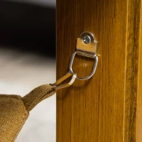 PawHut Mesa de Centro Hamaca para Gatos con 2 Postes Rascadores de Yute y Estante Inferior de Almacenaje 79x59x45,5 cm Marrón(m-8)