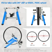 HOMCOM Indoor Bike Trainer, Foldable Turbo Trainer Bike Stand with 8 Level Magnetic Resistance, for 650C, 700C or 26"-29" Wheels(m-7)