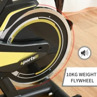 HOMCOM Upright Exercise Bike Indoor Training Cycling Machine Stationary Workout Bicycle with 10KG Flywheel and Adjustable Resistance Seat Handlebar LCD Display for Home Gym(m-9)