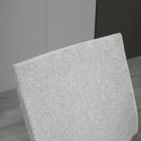 Vinsetto Sedia da Ufficio Ergonomica a Dondolo, Sedia da Studio Girevole, Poltrona Scrivania con Altezza Regolabile in Tessuto, 61x61x89-99 cm, Grigio Chiaro(m-9)