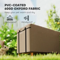 PawHut Water-Resistant Rabbit Hutch Cover for X-D2-0047 and Similar Models, 43 x 52 x 37cm, Brown(m-4)