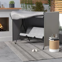 Outsunny Capa para Móveis de Jardim Capa Protetora para Baloiços de Exterior com Fecho de Correr 205x124x164 cm Cinza Claro(m-2)